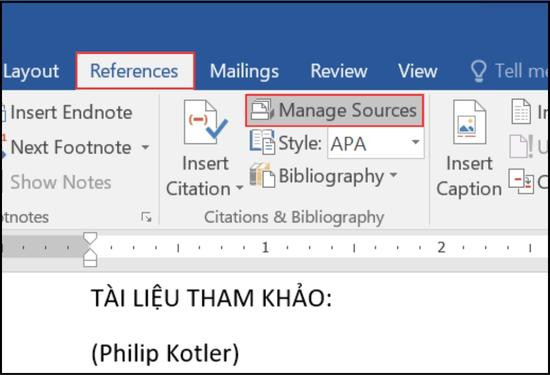 Trích dẫn tài liệu tham khảo trực tiếp trong Word với EndNote